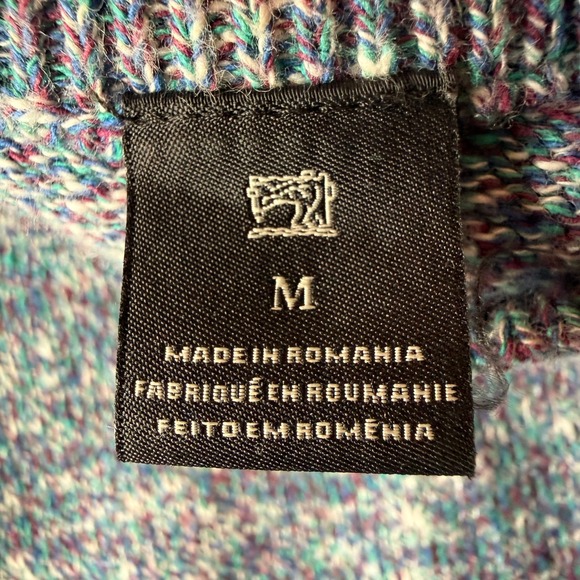 Scotch & Soda Men's Teal/Purple Crewneck Sweater Size M - Picture 4 of 7